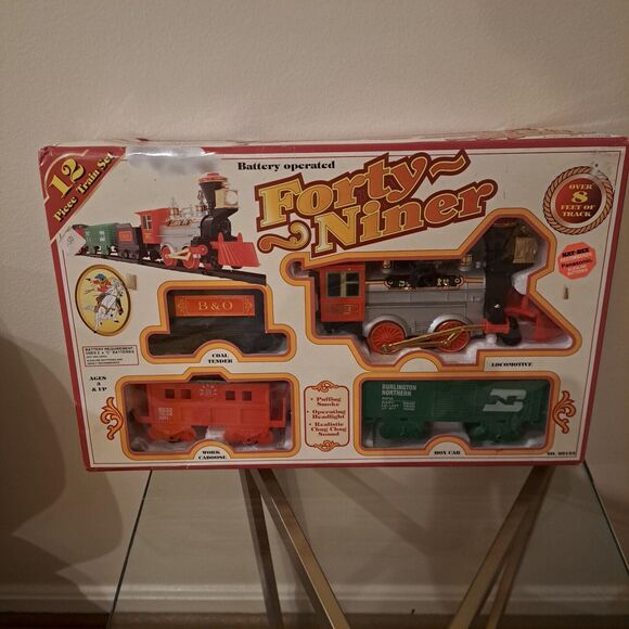 FORTY-NINER TRAIN SET Puffing Smoke-BATTERY OPERATED‎ 1991 Operating Headlights - Picture 2 of 7